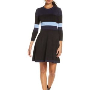 Eliza J  A-line dress, black,navy,light blue. NWOT